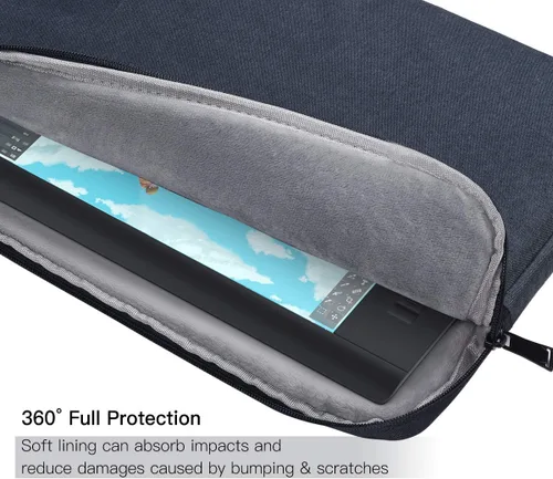 Miniatura 4 de Bolsa impermeable para tableta de dibujo compatible con Huion KAMVAS Pro 13 GT-133, XP-Pen Artist 12/13 Pro/14 (Azul marino)