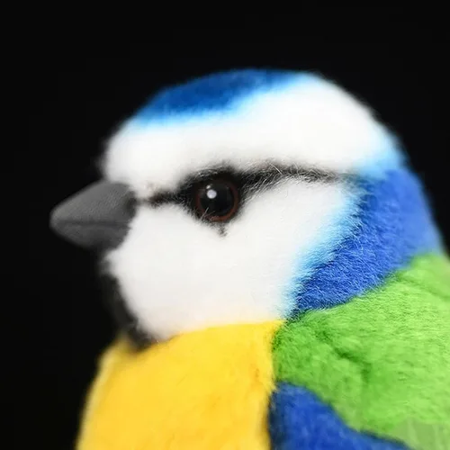 Miniatura 5 de Tiny Heart Juguete de peluche de pájaro de teta azul de simulación, realista, 5.51 pulgadas, suave y lindo para niños y niñas, regalos