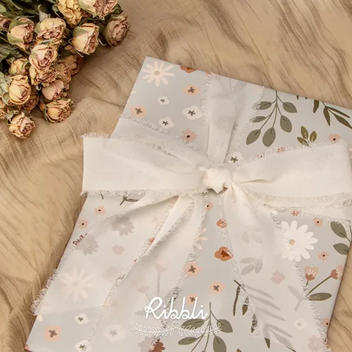 Miniatura 3 de Ribbli Cinta de seda de gasa, 1.5 pulgadas x 30 yardas, cinta de gasa con flecos crema/champán/beige para invitaciones de boda, envoltura de ramos