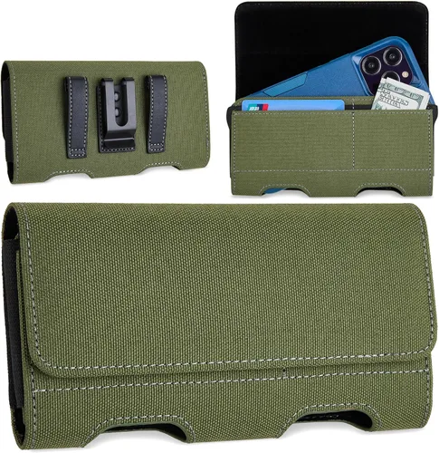 Miniatura 8 de Mopaclle Funda Tipo Holster de Nylon para Teléfono con Clip para Cinturón para iPhone 17 Pro / 17, iPhone 16 Pro 16, 15 Pro 15, iPhone 14, 14 Pro