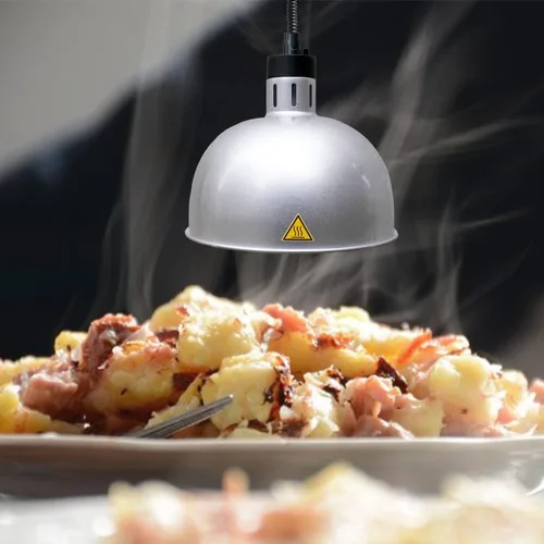 Miniatura 4 de Lámpara colgante de calor para alimentos, calentador infrarrojo, luz de calefacción para freír 250 W con cable retráctil