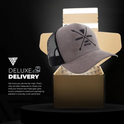 Miniatura 115 de Urban Effort Gorra trasera de malla, para hombres y mujeres, gorra de béisbol de 5 paneles, gran cierre a presión para caza y senderismo