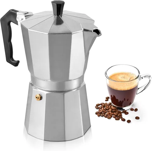 Miniatura 12 de Mixpresso Cafetera Moka Cubana Negra de 3 Tazas, Cafetera Moka para Gas, Estufa Eléctrica, Cafetera Italiana Clásica, Cafetera Espresso para Estufa