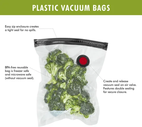 Miniatura 4 de ZWILLING Fresh & Save - Bolsas selladoras al vacío de 10 piezas, bolsas de Sous Vide, preparación de comidas, varios tamaños