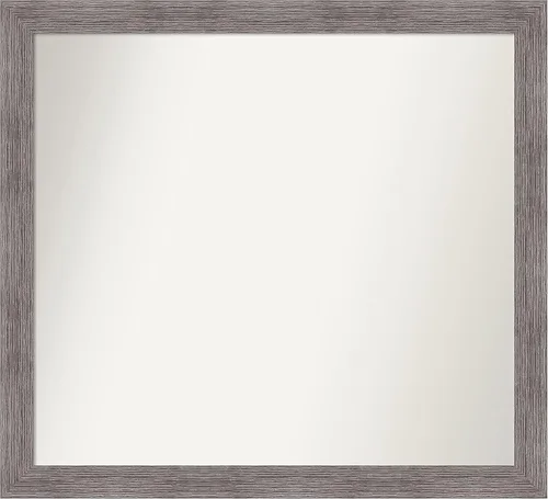 Miniatura 237 de Amanti Art Espejo de baño gris para sobre el fregadero, 31 x 48 pulgadas, espejo de tocador rectangular estrecho de color gris, marco de madera