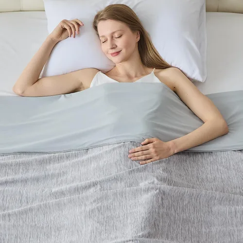 Miniatura 13 de Manta refrescante para durmientes calurosos tamaño individual 60"x80", manta de verano ultra fría que absorbe el calor para mantener el cuerpo