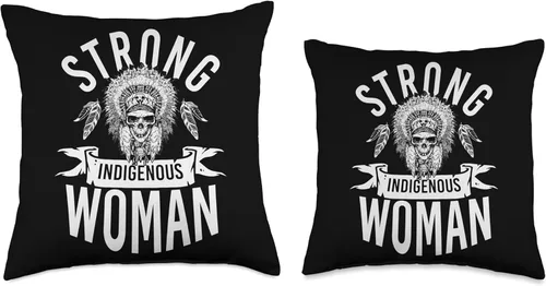 Miniatura 3 de Pride Nativ American Indigenous Fearless Strong Indigenous Woman - Almohada de 18 x 18 pulgadas, multicolor