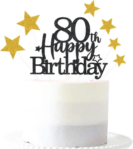 Miniatura 39 de Decoración brillante para tarta de primer cumpleaños feliz con estrella, adornos personalizados para tarta de 1 cumpleaños, decoraciones de fiesta