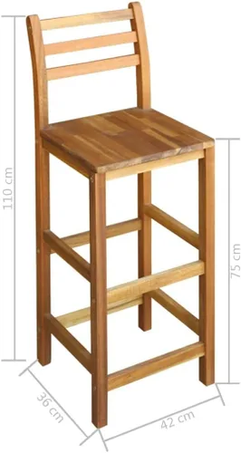 Miniatura 2 de Sillas de bar 2 piezas, taburete de bar de madera, taburete rústico, taburetes de comedor, taburetes para encimera de cocina, muebles de bar