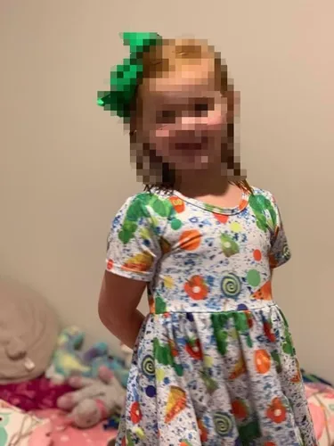 Miniatura 4 de Vestido de manga corta para niñas pequeñas, primavera y verano, The Very Hungry Caterpillar para niña de 1 a 8 años