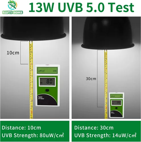 Miniatura 3 de UVB Luz de Reptil 5.0, Bombilla UVA UVB de 13W Tropical y Sub-Tropical para Reptiles, Lámpara Fluorescente Compacta Tropical para Terrario, Bombilla