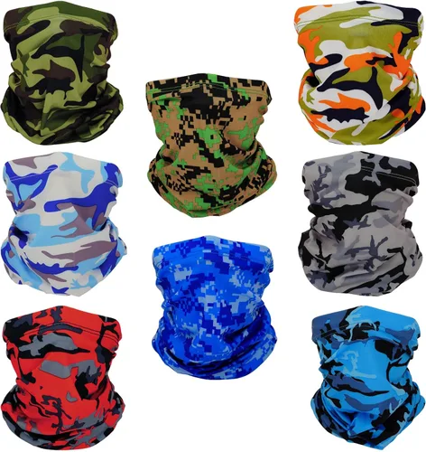 8 polainas refrescantes para el cuello, bandanas multiusos para mujeres y hombres