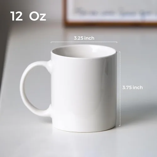 Miniatura 2 de GBhome Juego de 6 tazas de café de 12 onzas, tazas de café de cerámica con flores adhesivas para hombre, mujer, mamá, papá, juego de tazas de café