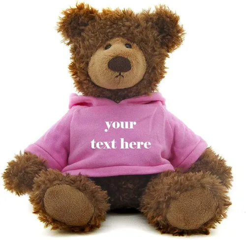Miniatura 6 de Plushland Oso Frankie marrón de 12 pulgadas, regalo personalizado de animal de peluche, gran regalo para el día de la madre, día de San Valentín