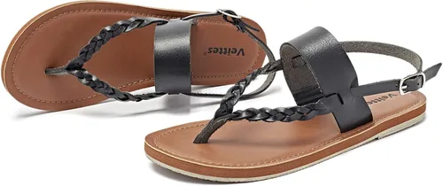 Miniatura 3 de Veittes Sandalias de mujer - Cómodas sandalias bohemias con cuentas para el verano.