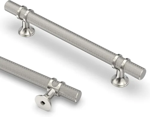 Miniatura 26 de Asidrama - Paquete de 10 manijas para gabinete de cocina de 3 pulgadas (76mm) de color negro mate y bronce champán, tiradores para gabinete