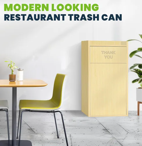 Miniatura 7 de Gabinete de cubo de basura para restaurante Alpine con soporte para bandeja - Cubo de basura de agradecimiento, gabinete de cubo de basura comercial