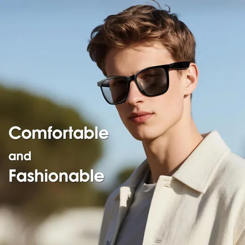 Miniatura 8 de Lentes inteligentes para hombres y mujeres, 2 en 1 con luz azul y lentes de sol magnéticos UV400, gafas Bluetooth 5.4 con audio de oreja abierta
