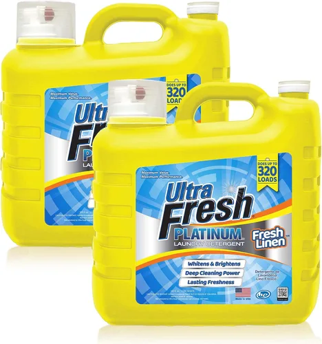 Miniatura 16 de Ultra Fresh Detergente líquido para lavar ropa, 6 veces platino, agua fría, 5 galones, removedor de olores de tela para lavar ropa y sábanas