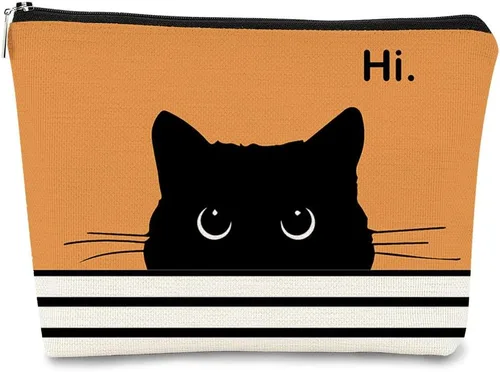Miniatura 34 de Regalos de Gatos - Pequeña bolsa de maquillaje, bolsa de cosméticos para amantes de los gatos, bolsa de maquillaje para adolescentes y mujeres, cat 1