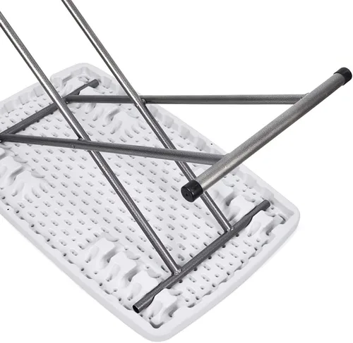 Miniatura 6 de Xuthusman Mesa plegable de altura ajustable para aperitivos 30 x 20 pulgadas, escritorio para computadora portátil, bandeja de herramientas