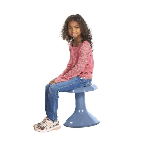Miniatura 10 de ECR4Kids - Taburete oscilante ACE de compromiso de núcleo activo, altura del asiento de 15 pulgadas, asiento flexible, azul en polvo Azul polvoriento