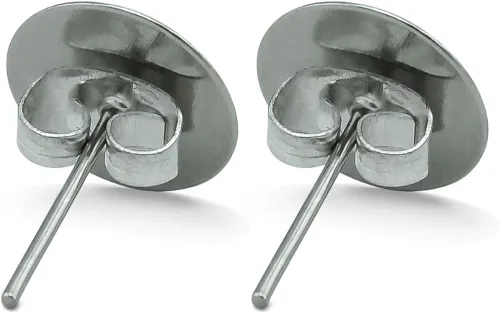 Miniatura 3 de GRAPHICS & MORE Pendientes de tuerca chapados en plata con diseño de pájaro del noreste de acuarela con forma de titmouse