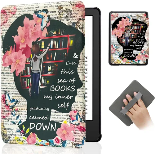 Miniatura 19 de SCSVPN Funda para Kindle de 10ª generación de 6 pulgadas (versión 2019, modelo J9G29R), funda de cuero de alta calidad ultra fina y ligera con Negro