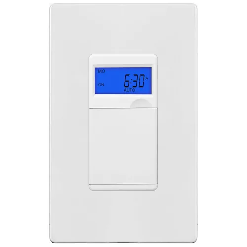 Miniatura 13 de ENERLITES Interruptor temporizador digital programable para luces, ventiladores, motores, 7 días 18 ajustes de temporizador de encendido/apagado, un