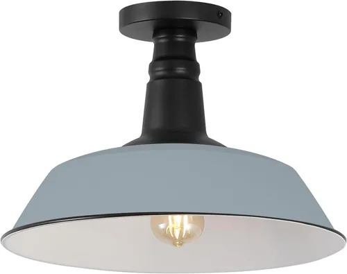 Miniatura 17 de JONATHAN Y JYL9516A - Lámpara Cassidy de 14" de metal LED, montaje semiempotrado, estilo granja, rústico, industrial, costero, de transición, Bronce