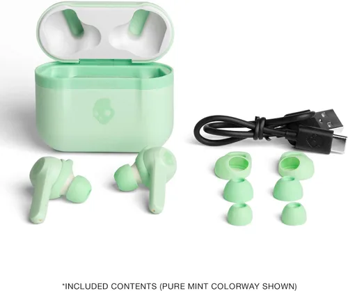 Miniatura 4 de Auriculares in-ear inalámbricos Skullcandy Indy Evo, batería de 30 horas, micrófono, funciona con iPhone, Android y dispositivos Bluetooth - Gris
