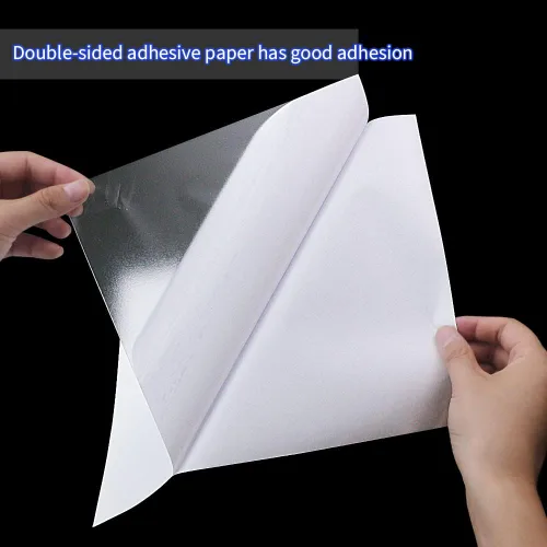 Miniatura 4 de 30 hojas de cinta adhesiva transparente de doble cara tamaño A4 de 8.3 x 11.5 pulgadas, cinta adhesiva súper fuerte, arte de bricolaje