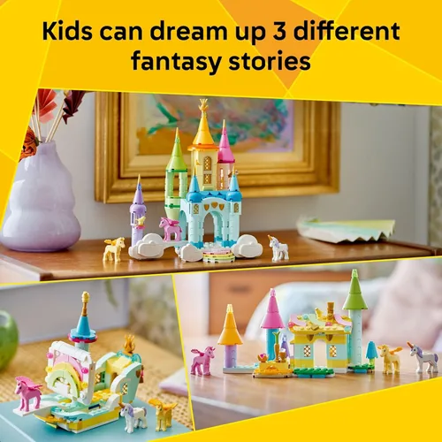 Miniatura 3 de LEGO Creator 3 en 1 Castillo de Unicornio Juguete de Construcción para Niños - Trío de Juguetes de Unicornio para Niñas y Niños, Edades 8+