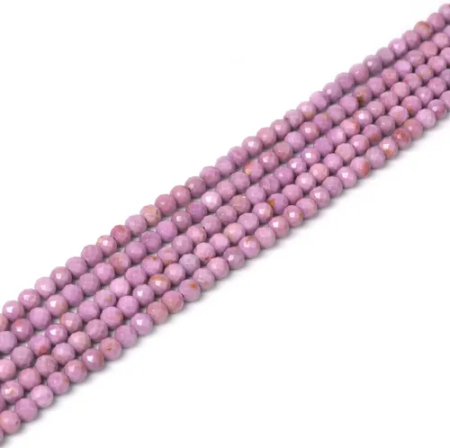 Miniatura 39 de Cuentas redondas facetadas de aguamarina natural de 4mm cuentas sueltas de 16 pulgadas para hacer joyas con cuentas