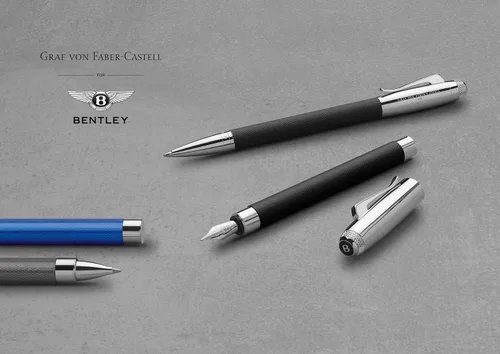 Miniatura 7 de Faber Castell 141740 - Bolígrafo estilográfico mediano, punta media, Bentley, colección Earl, color azul lentejuelas