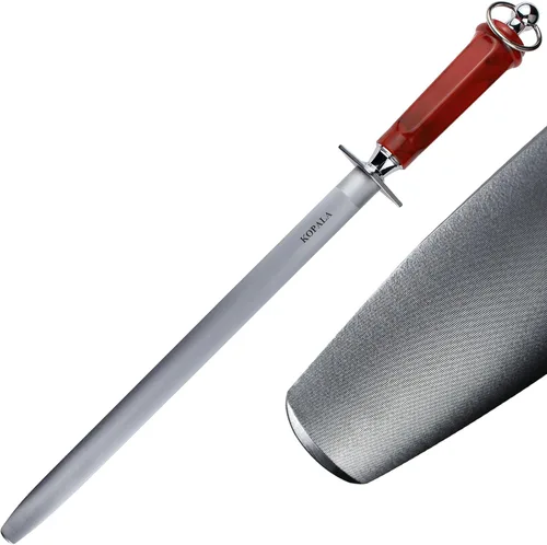 Afilar el plano de Rod de los sacapuntas de cuchillo de acero 12 pulgadas que afilan el acero para los cuchillos rojo Plano 12 pulgadas Rojo