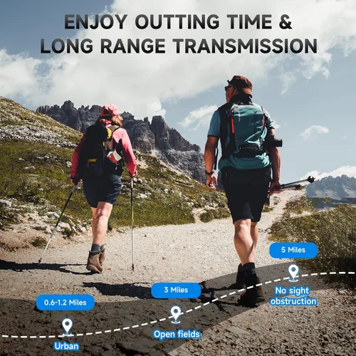 Miniatura 6 de Walkie Talkies para adultos de largo alcance, Walkie Talkie recargable, 22 canales FRS, radios bidireccionales con reducción de ruido, ajuste