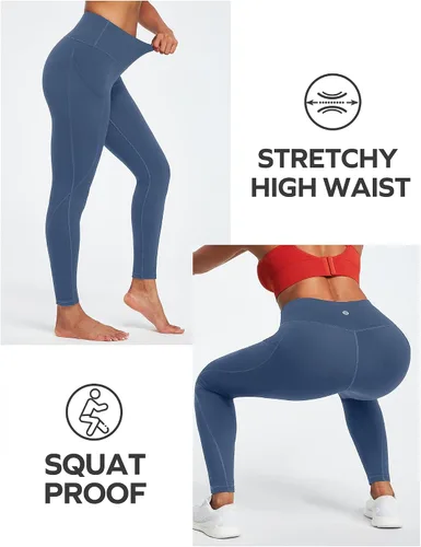 Miniatura 15 de Ewedoos - Leggings con bolsillos para mujer, de talle alto, pantalones de yoga, pantalones de entrenamiento, con levantamiento de glúteos