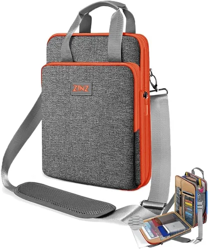 Miniatura 11 de ZINZ Bolsa de hombro para laptop de 12.3-13 pulgadas, bolso expandible con compartimento para objetos de valor compatible con MacBook Air/Pro/Neo
