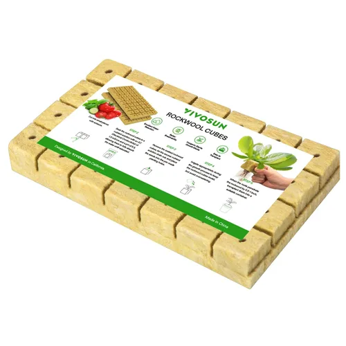 VIVOSUN Cubos de Lana de Roca de 1.6", 28 Tapones Cubos Iniciadores de Cultivo de Lana de Piedra para Esquejes, Clonación, Propagación de Plantas,