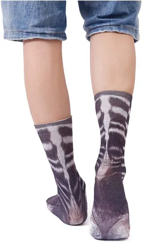 Miniatura 5 de Divertidos calcetines de patas de animales, calcetines novedosos locos 3D de pata de gato y perro, calcetines de Navidad para mujeres y hombres