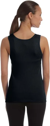 Miniatura 6 de Bella - Camiseta sin mangas de algodón para mujer (5.8 onzas), Negro - 01