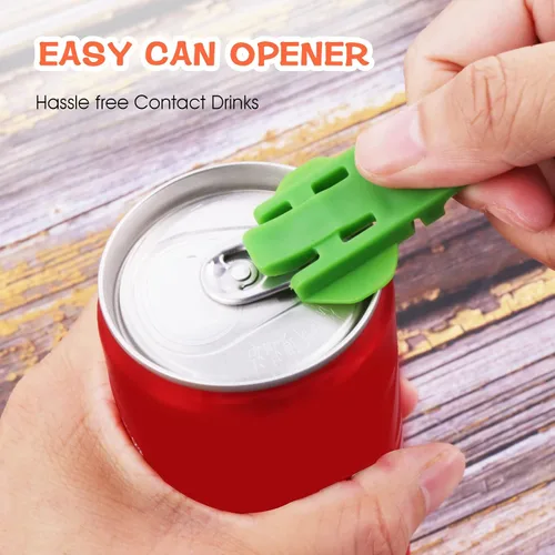 Miniatura 2 de Abeillo Abrelatas manual de 12 piezas, abrelatas de latas de cerveza de soda, herramienta de abridor de anillos superiores, a prueba de fugas