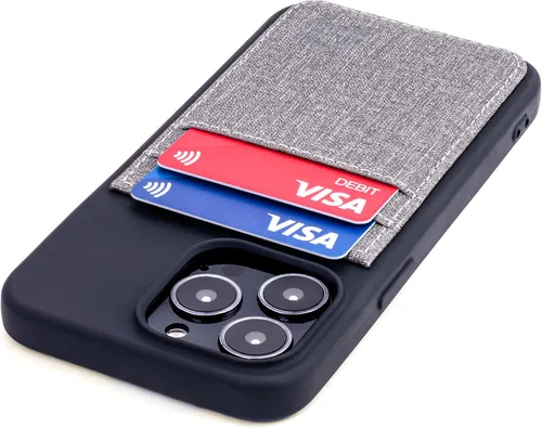 Miniatura 15 de Dockem Funda tipo cartera para iPhone 13 con carcasa de silicona líquida, placa de metal integrada para montaje magnético y 2 bolsillos para Negro