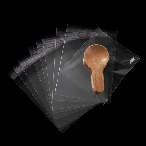Miniatura 5 de Pequeñas bolsas transparentes para violonchelo de 3 x 3, 200 bolsas autoadhesivas de polipropileno OPP para joyas, aretes, dulces, panadería, velas