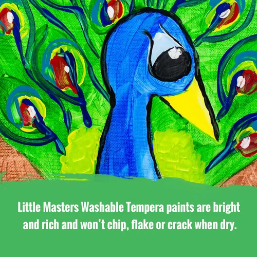 Miniatura 4 de Handy Art Little Masters - Pintura al temple lavable, galón, amarillo, 214-710, 128 onzas líquidas y paquete de pintura roja (paquete de 2)