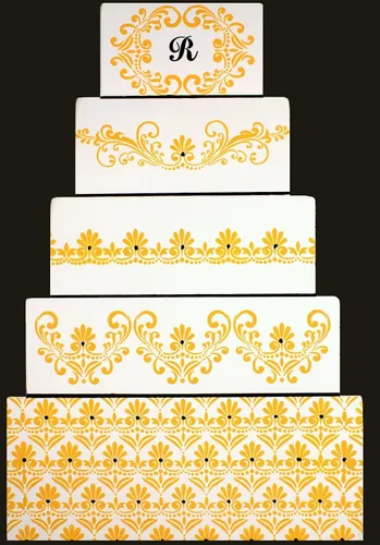 Miniatura 3 de Designer Stencils Fleur De Lis - Plantilla para pastel, beige/semitransparente