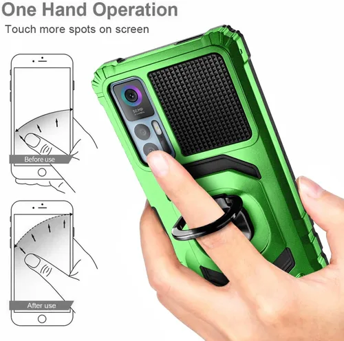 Miniatura 7 de NZND Funda para TCL 30 5G /TCL 30 /TCL 30 Plus con protector de pantalla de vidrio templado (cobertura máxima), protección de cuerpo completo