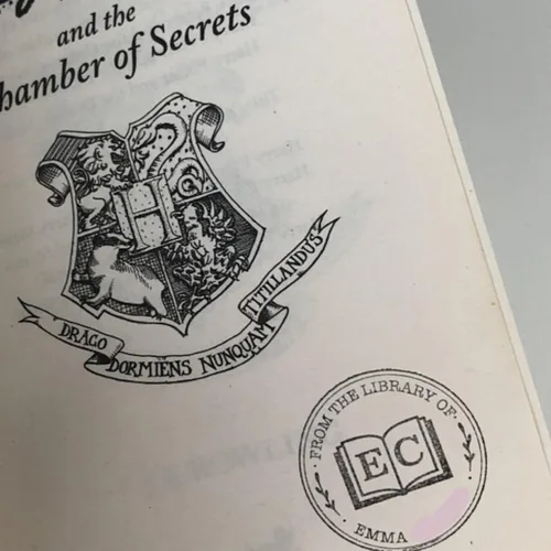 Miniatura 3 de De la biblioteca de, sello de libro, profesor personalizado, biblioteca personalizada, monograma autoentintado, sellos de diseño