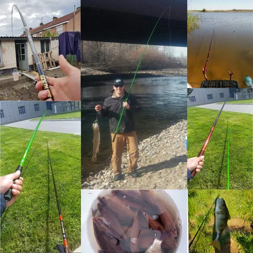 Miniatura 3 de Goture/ Kit de caña de pescar telescópica Tenkara/ Caña de pescar ultraligera para viajes, caña de pescar plegable portátil para bass y crappie